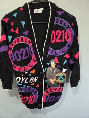 Vintage Rags USA Beverly Hills 90210 Dylan Cardigan Youth 14-16 Or Adult...